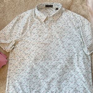 G Fore Men's Polo Shirt with White and Green Dots